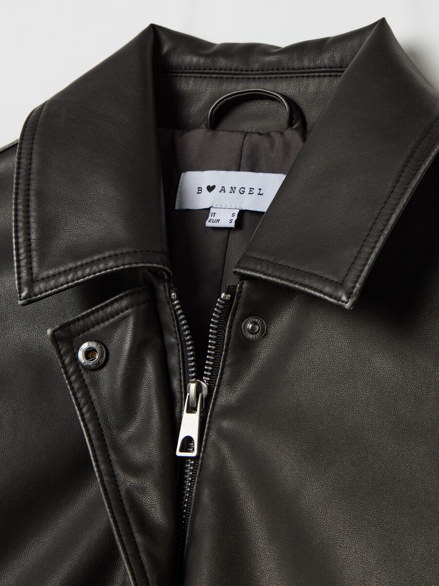 Short bomber jacket with shiny effect_5