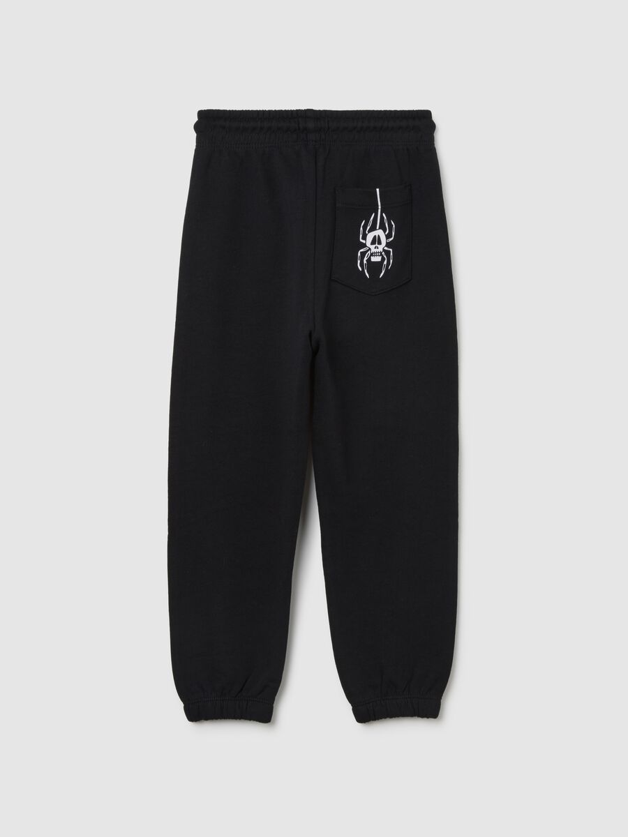 Black Cotton Joggers for Kids_1