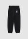 Black Cotton Joggers for Kids_1