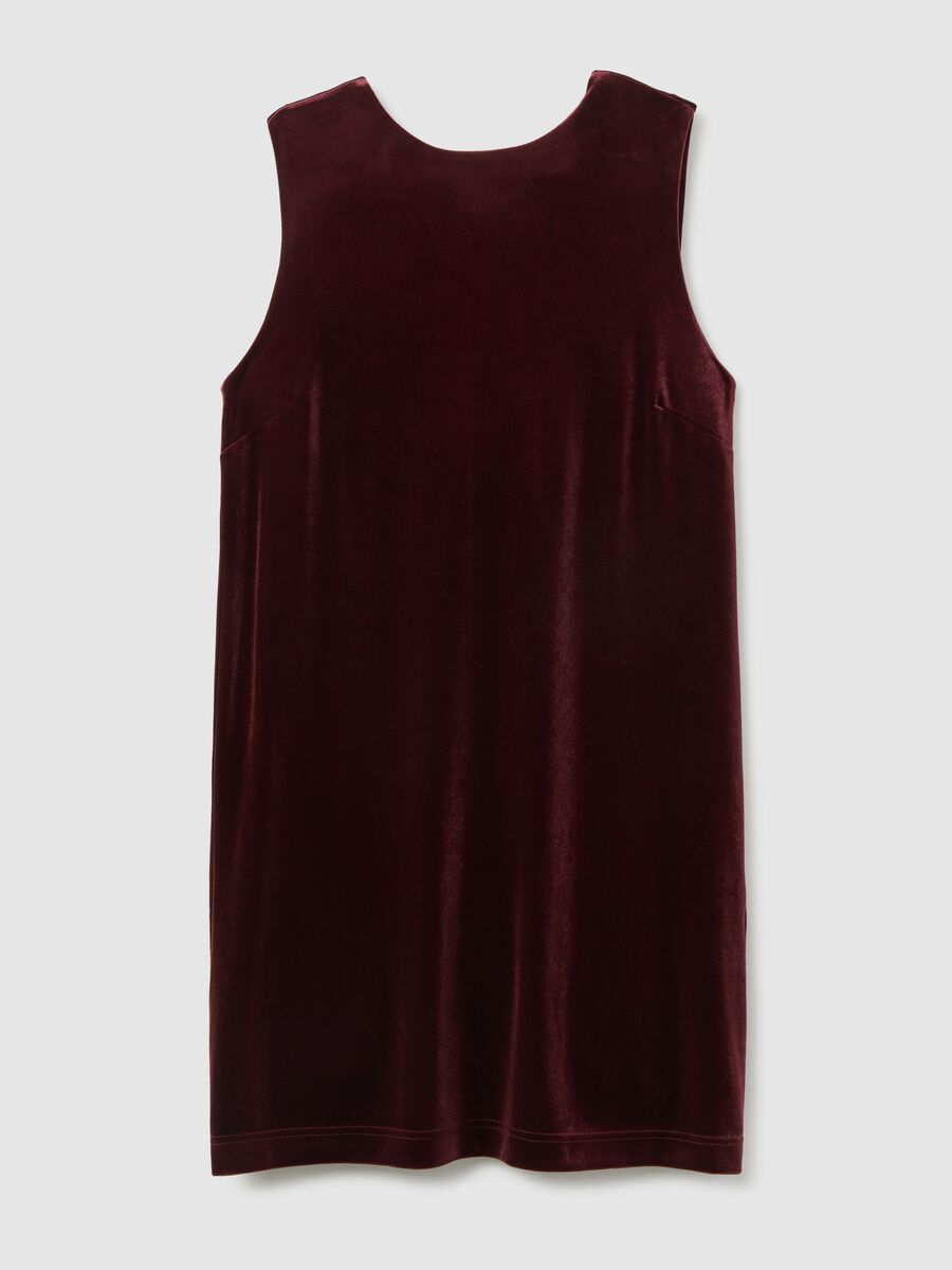 Red Velvet Sleeveless Slim Fit Dress_4