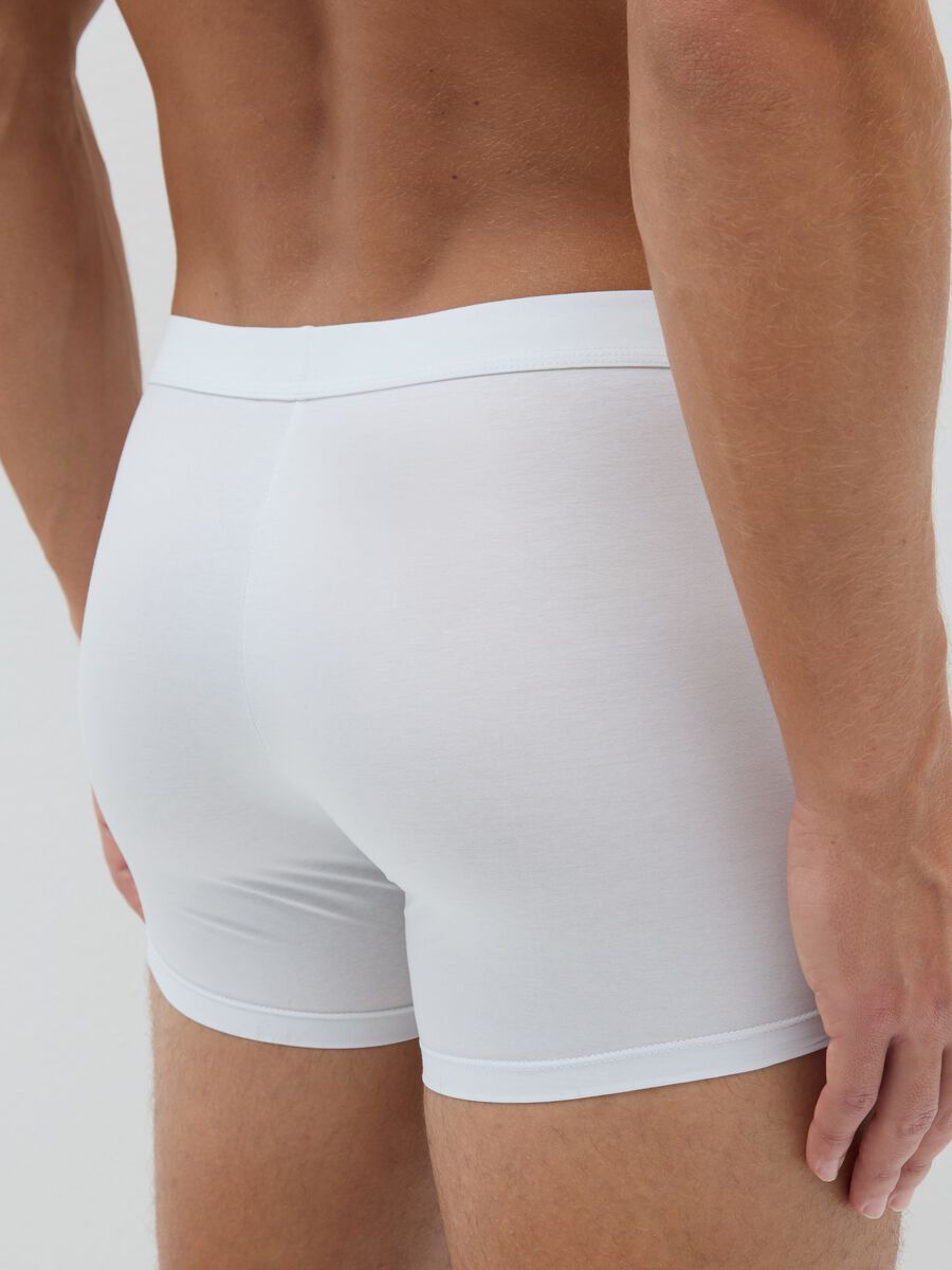 Twin pack white stretch cotton blend boxers regular fit_2