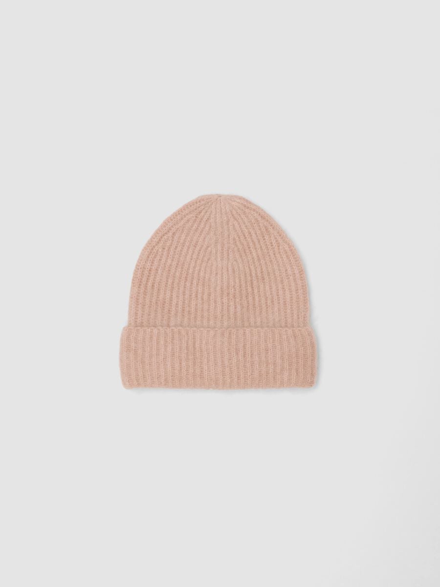 Cappello rosa in mohair e lana elasticizzata_0
