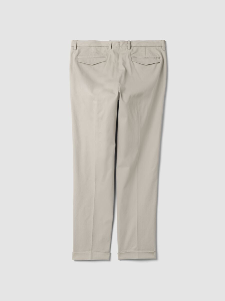 Pantaloni chino grigi in cotone elasticizzato regular fit_2