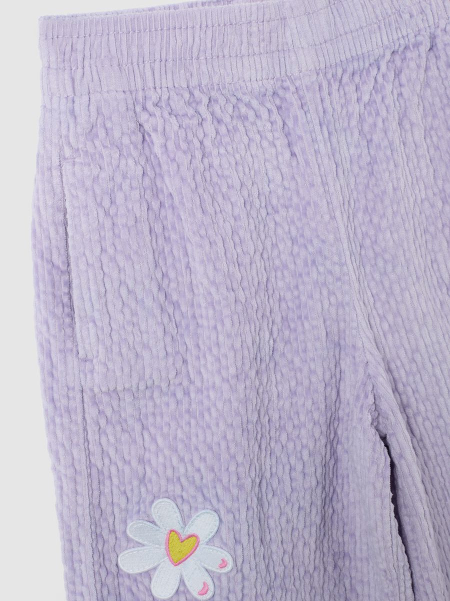 Girls' purple wide leg trousers_2