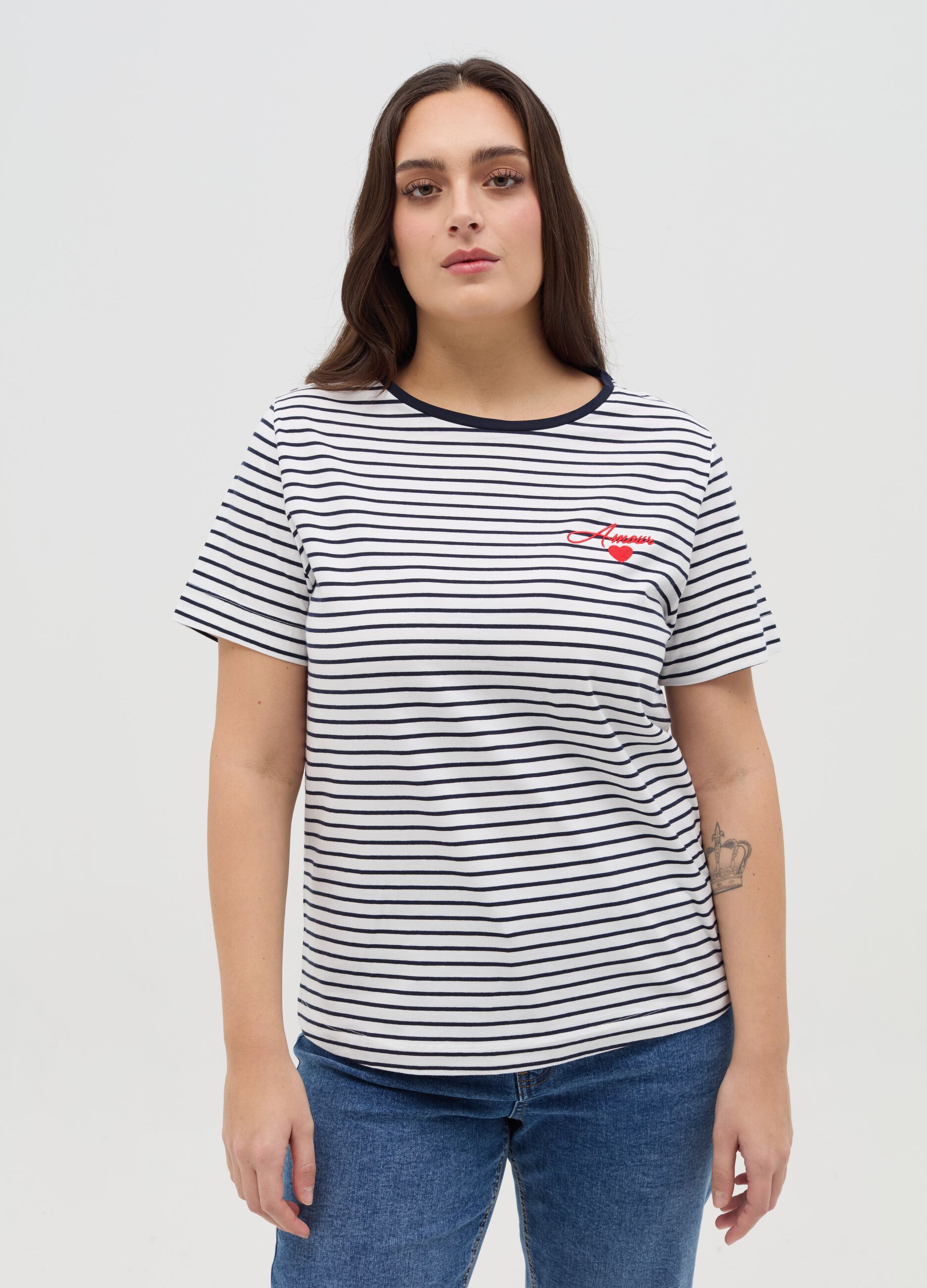 T-shirt in cotone stretch Curvy