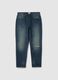 Regular tapered pure cotton denim jeans_4