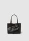 Black shoulder bag with metallic accents_0