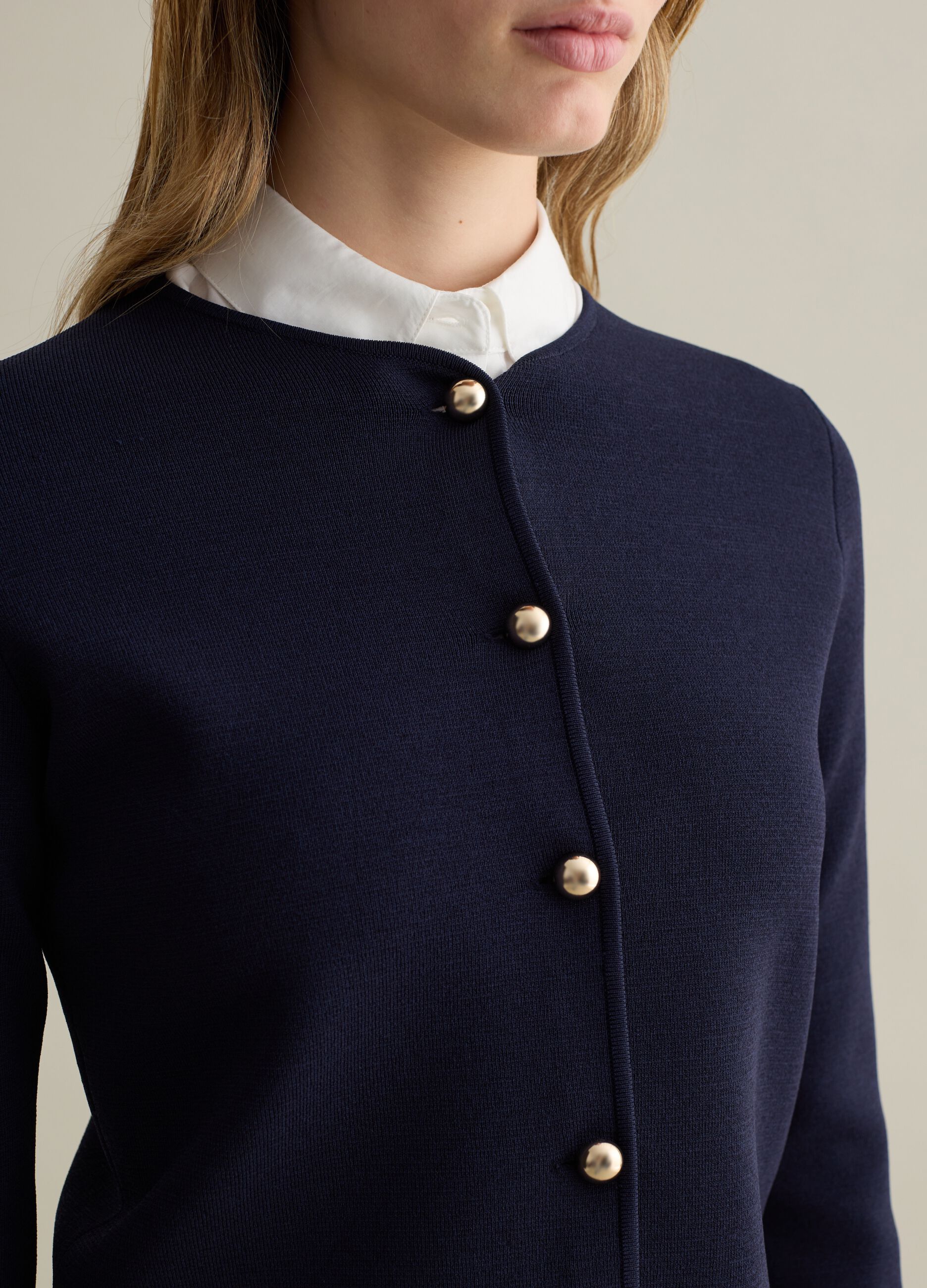 Cardigan with golden buttons