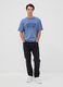 Blue pure cotton Peanuts print T-shirt, relaxed fit_1