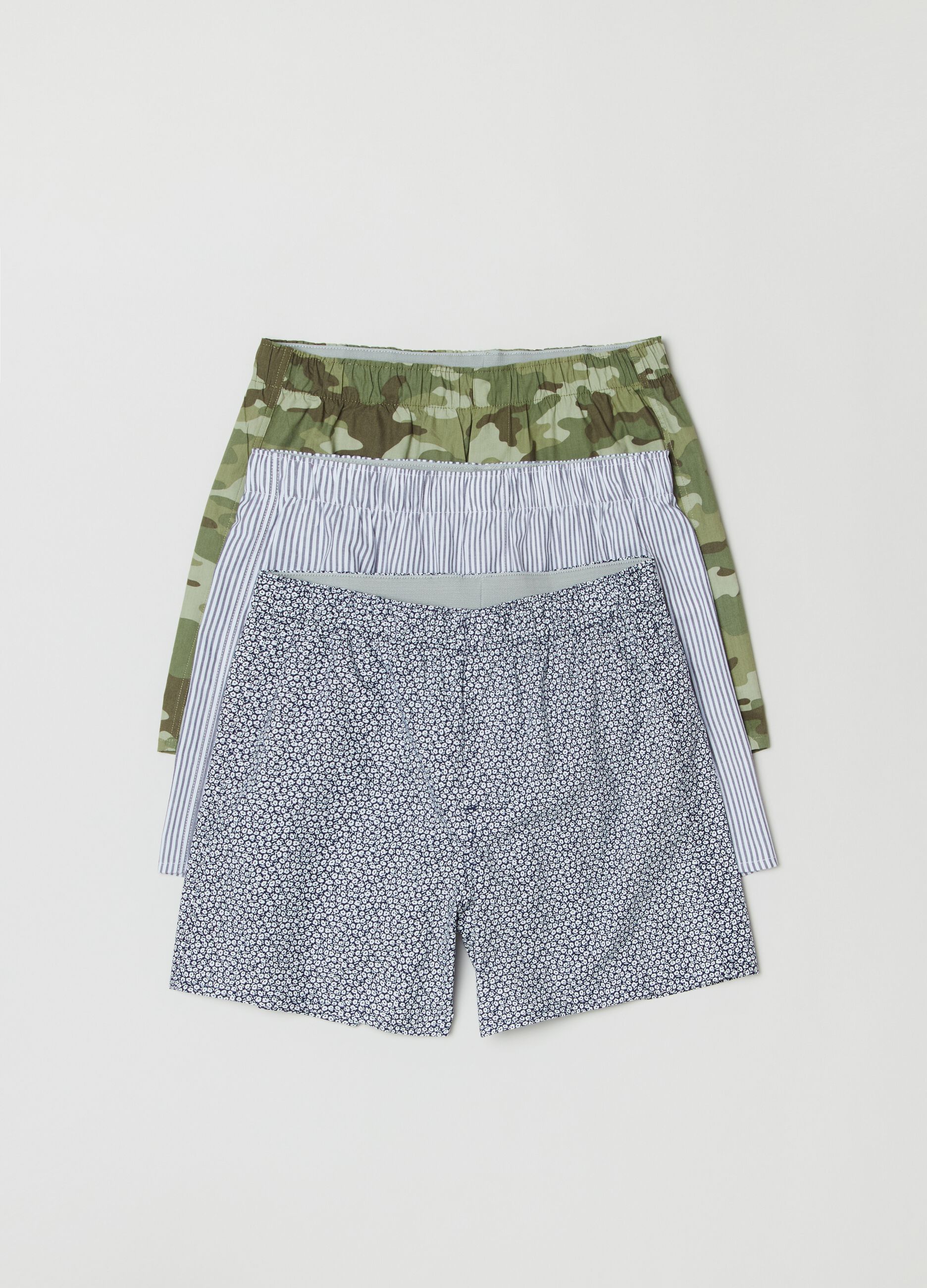 Ovs Tripack boxer in tela di cotone