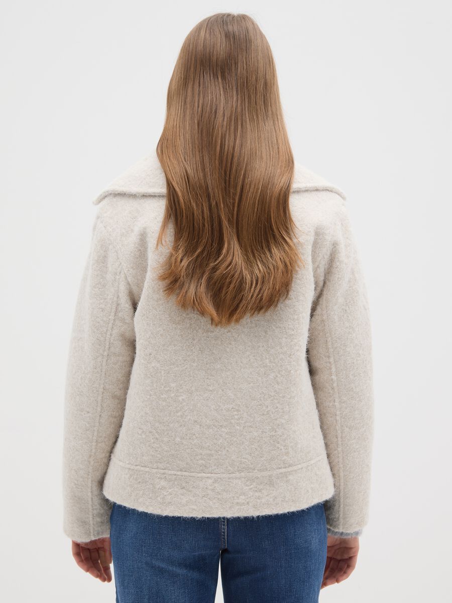 Giacca doppiopetto beige regular fit con bottoni_2