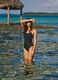 Black stretch-fabric swimsuit with thin straps_0