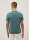 Green pure cotton V-neck regular fit T-shirt_3