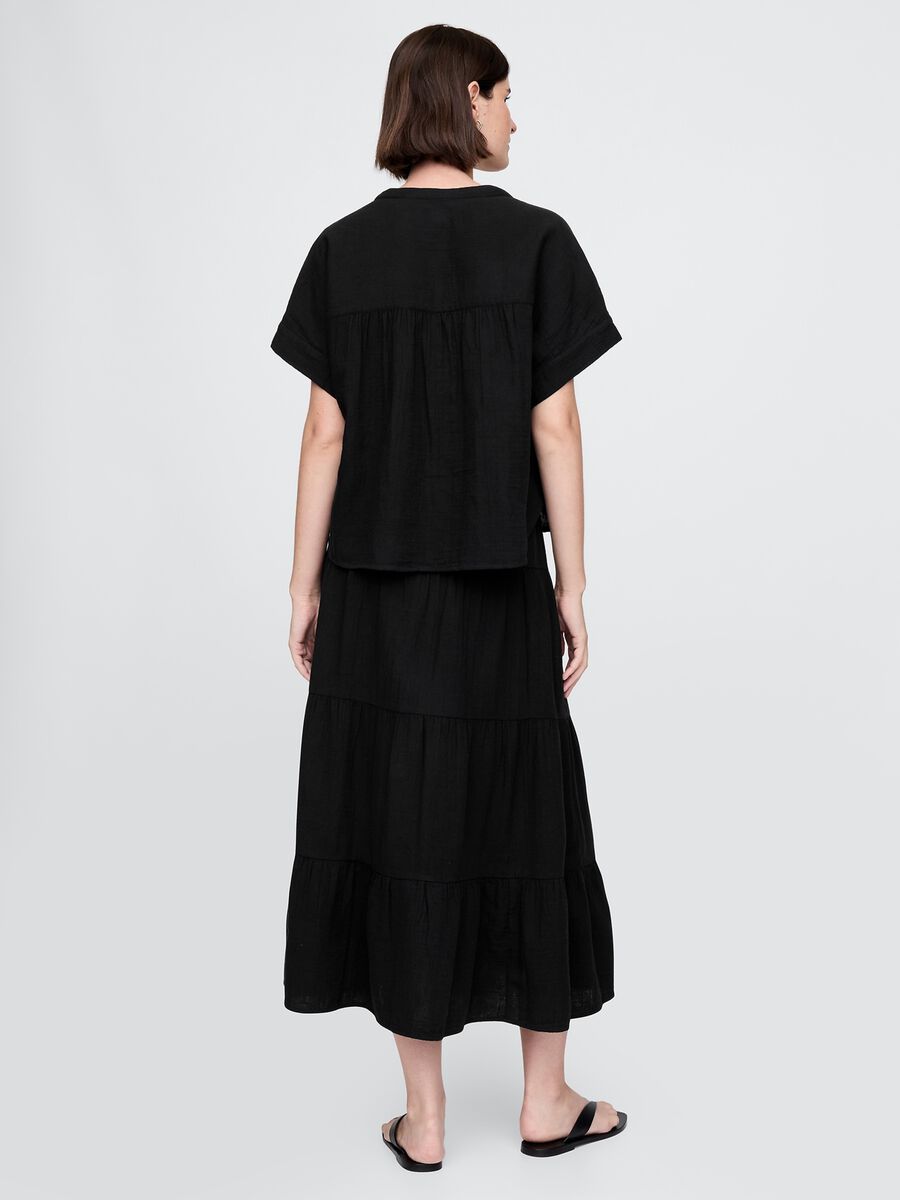 Black summer set with top and long skirt_2