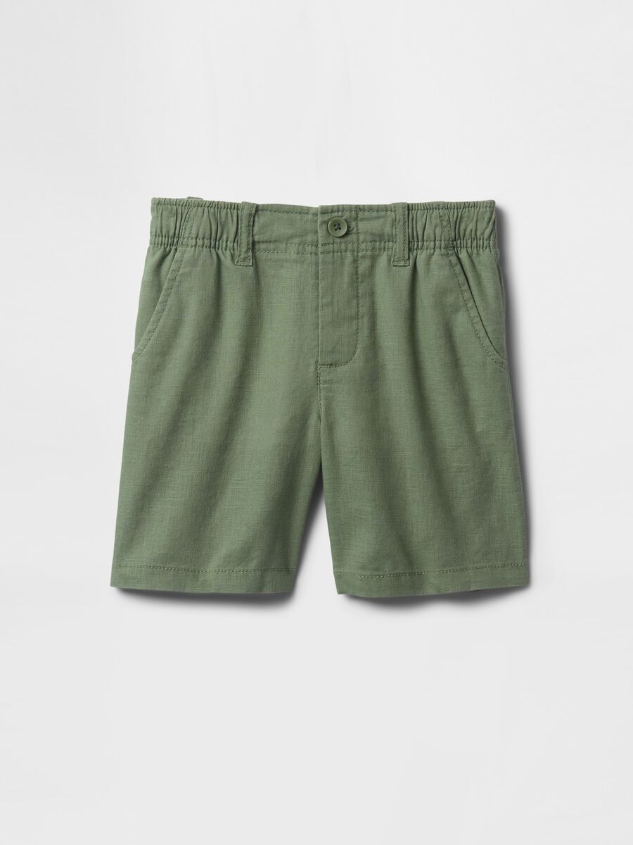 Shorts in lino e cotone_1
