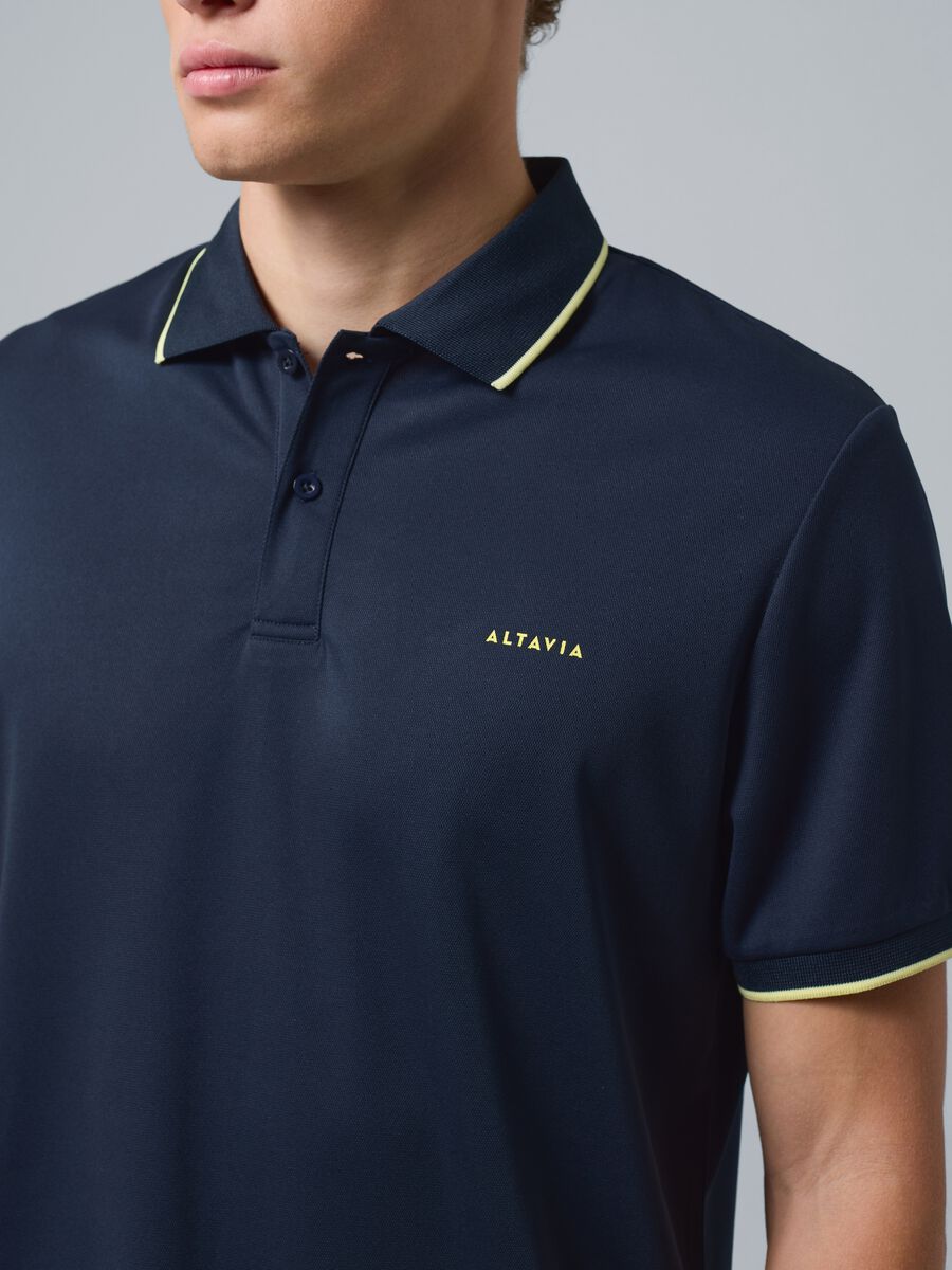 ALTAVIA COURT black sports polo in technical fabric_2