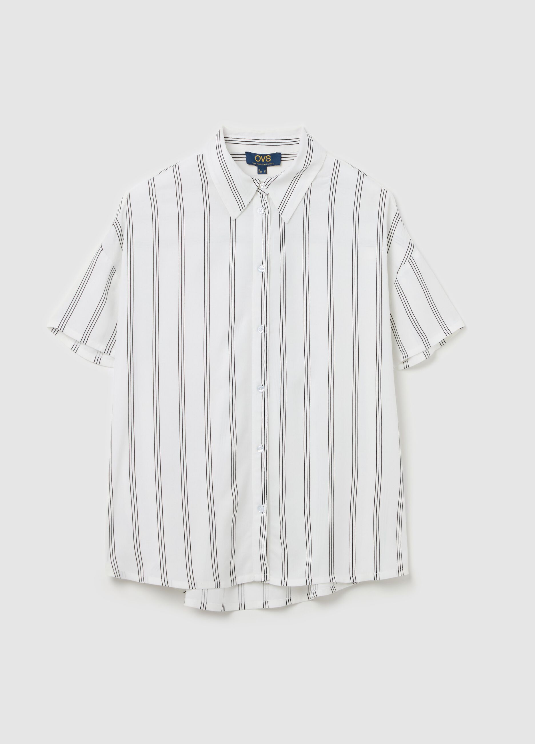 Camicia in viscosa a maniche corte