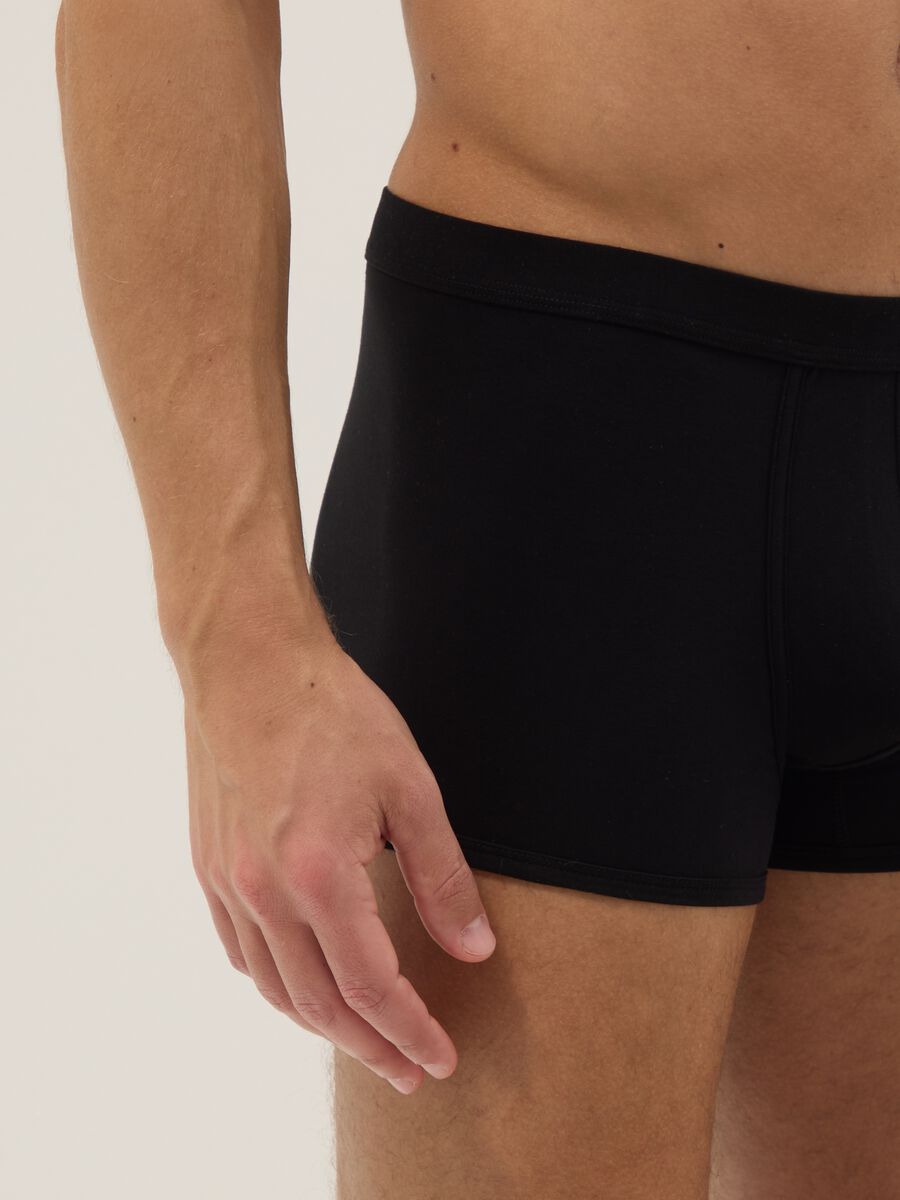 3-pack black stretch cotton boxer shorts, regular fit_3