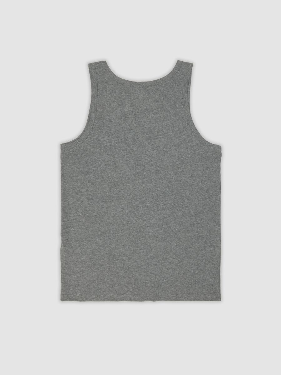 Men&rsquo;s grey regular-fit vest in 100% organic cotton_1