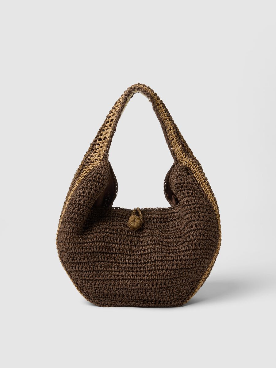 Borsa in puro tessuto carta marrone_0