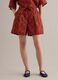 Shorts rossi in puro cotone con stampa_1