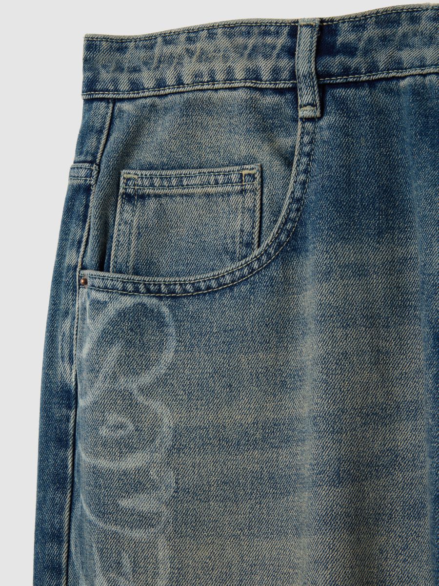 Low-rise blue jeans in pure cotton denim_1