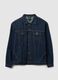 Blue denim pure cotton jacket with oversized fit_5