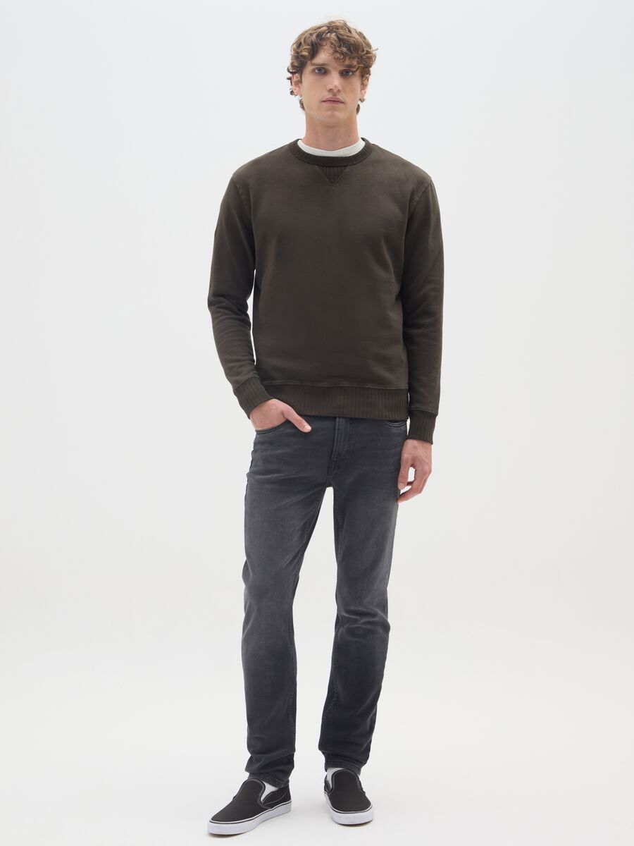 Maglia in puro cotone verde regular fit_1