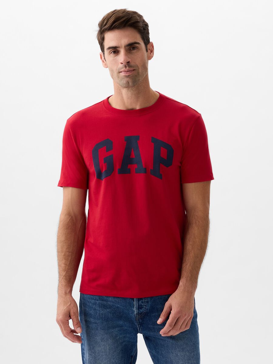 Cotton T-shirt with logo print_0