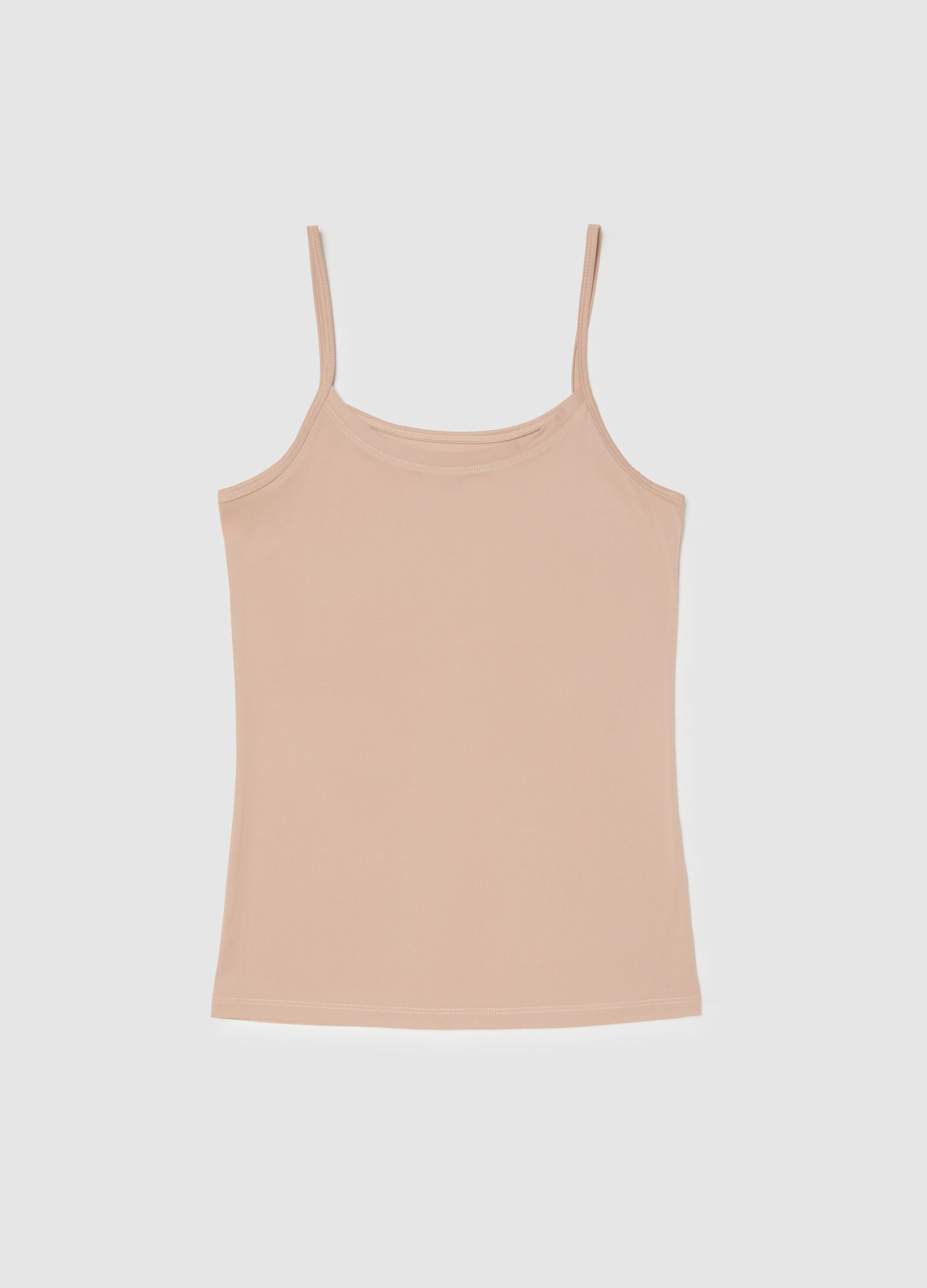 Beige tank top regular fit