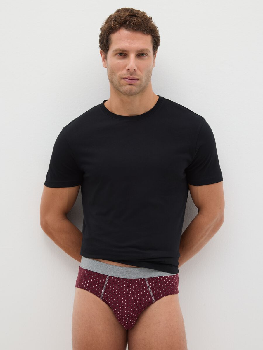 Tripack Multicolour Stretch Cotton Briefs_0