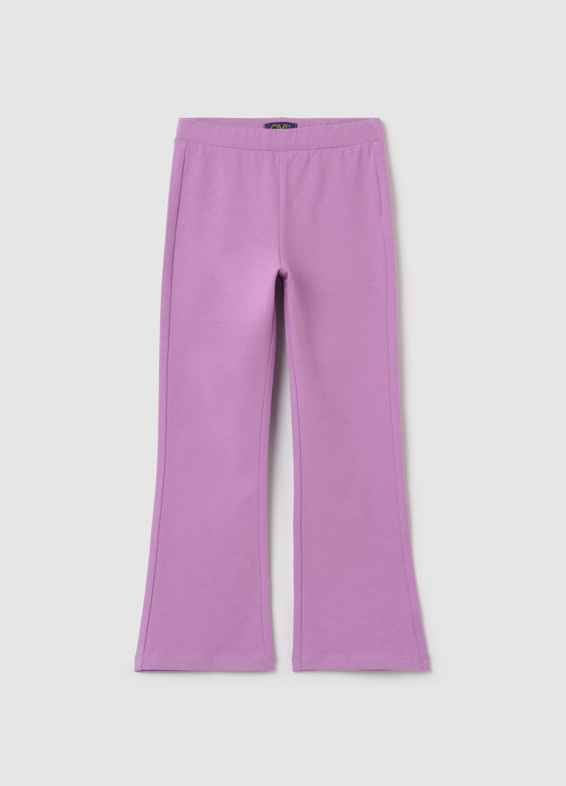 Flare-fit leggings in stretch cotton
