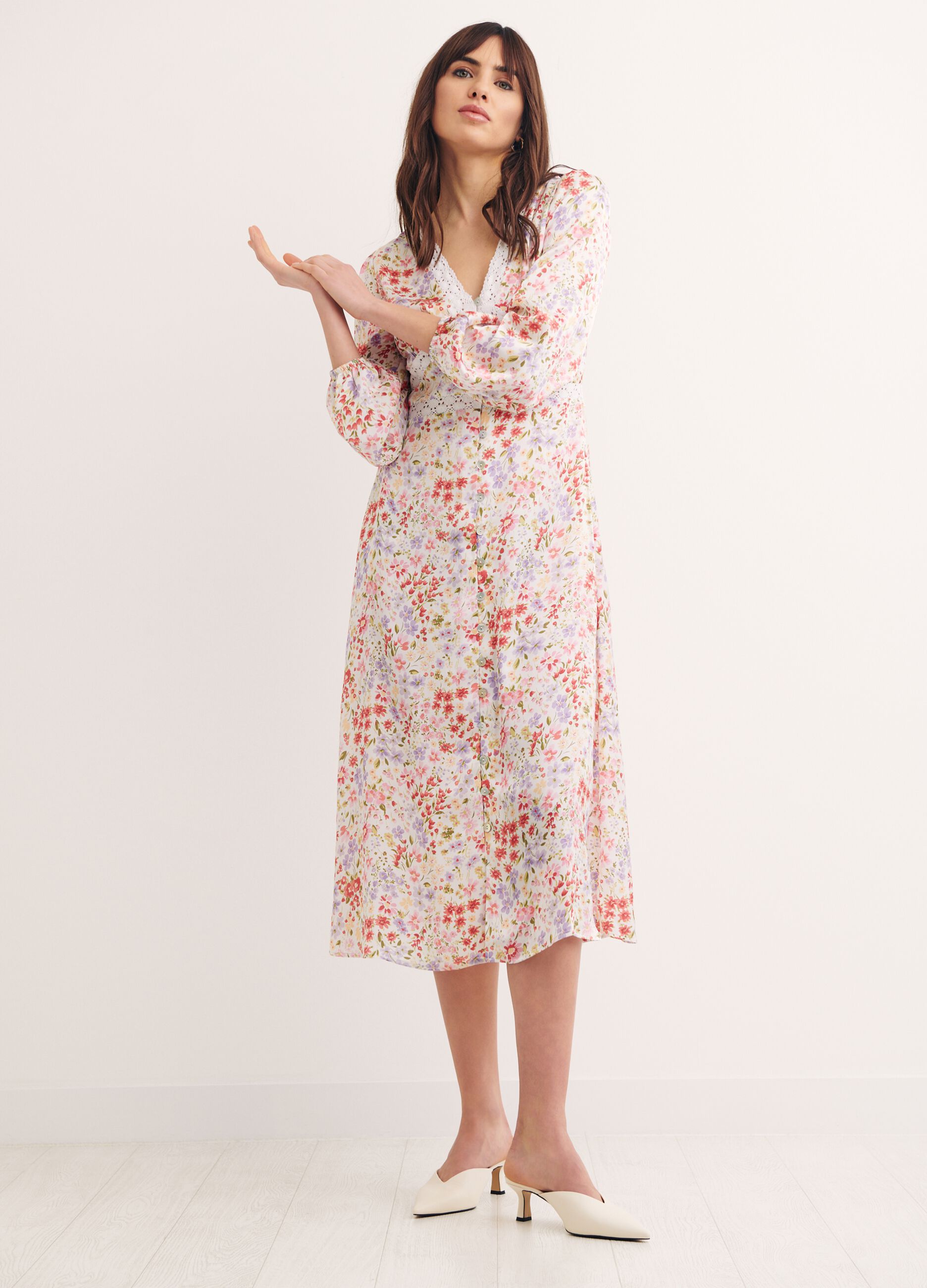 Abito floreale con broderie Nobody's Child_0