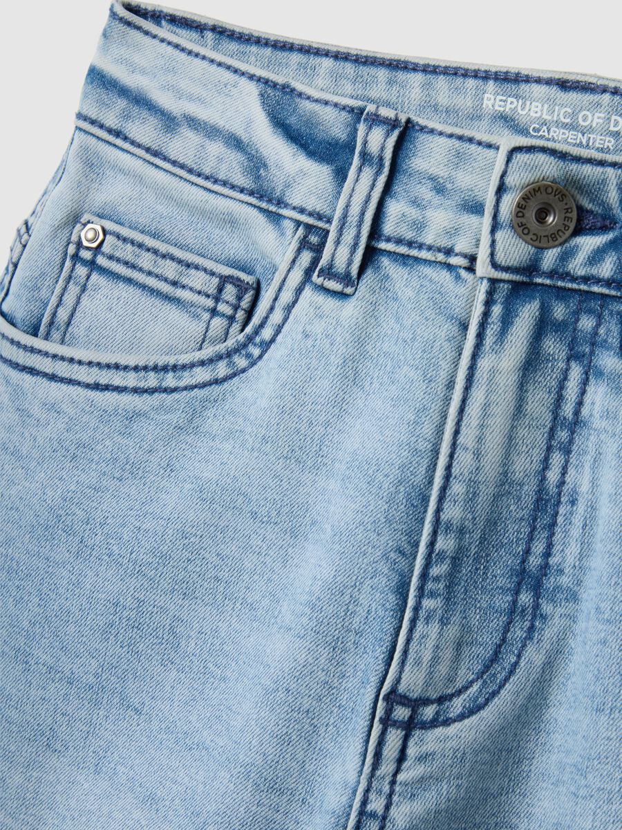 Regular fit blue denim jeans for kids_2