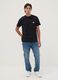 Black pure cotton T-shirt with Ducati print, regular fit_1