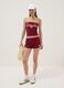 Red bandeau top in stretch cotton_2