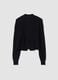 Black ribbed viscose-blend cardigan, regular fit_2