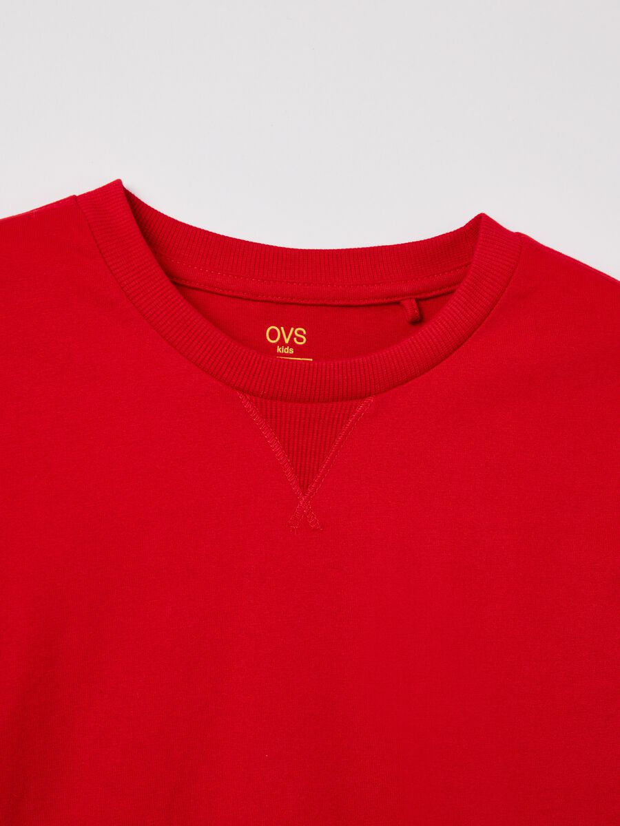 T-shirt girocollo con dettaglio a V_2