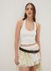 White stretch cotton tank top_0