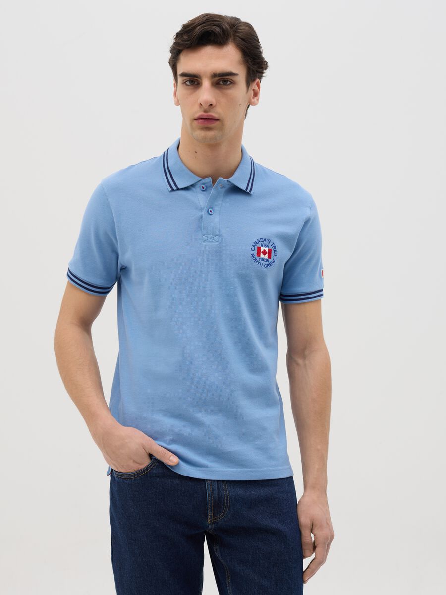 Piquet polo shirt with embroidered logo_0