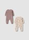 2-pack beige Winnie the Pooh embroidered cotton-blend sleepsuits_1