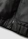 Black cropped jacket with zip and flap pockets, oversized fit_1