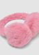 Pink teddy-effect earmuffs_2