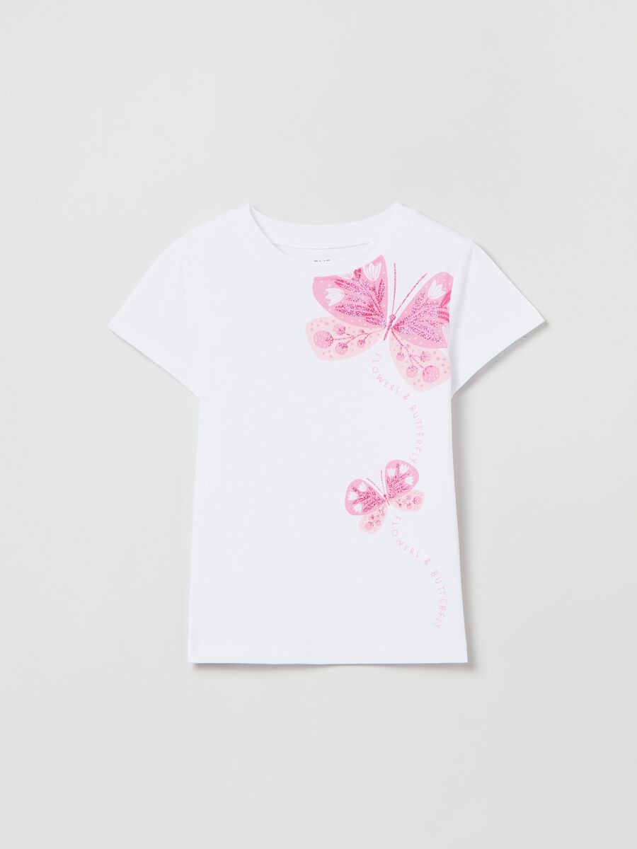 T-shirt with glitter print_0
