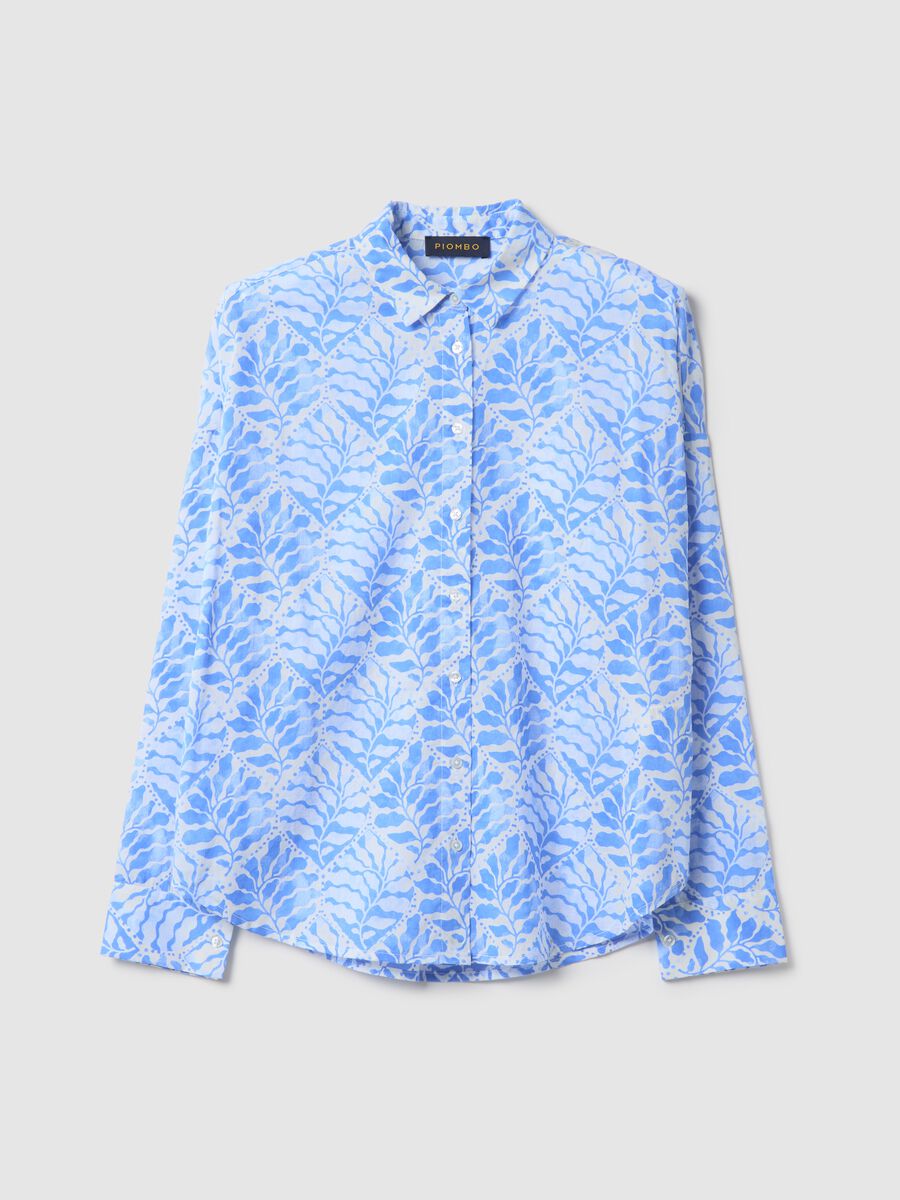 Multicolour pure cotton regular fit shirt with floral pattern_4