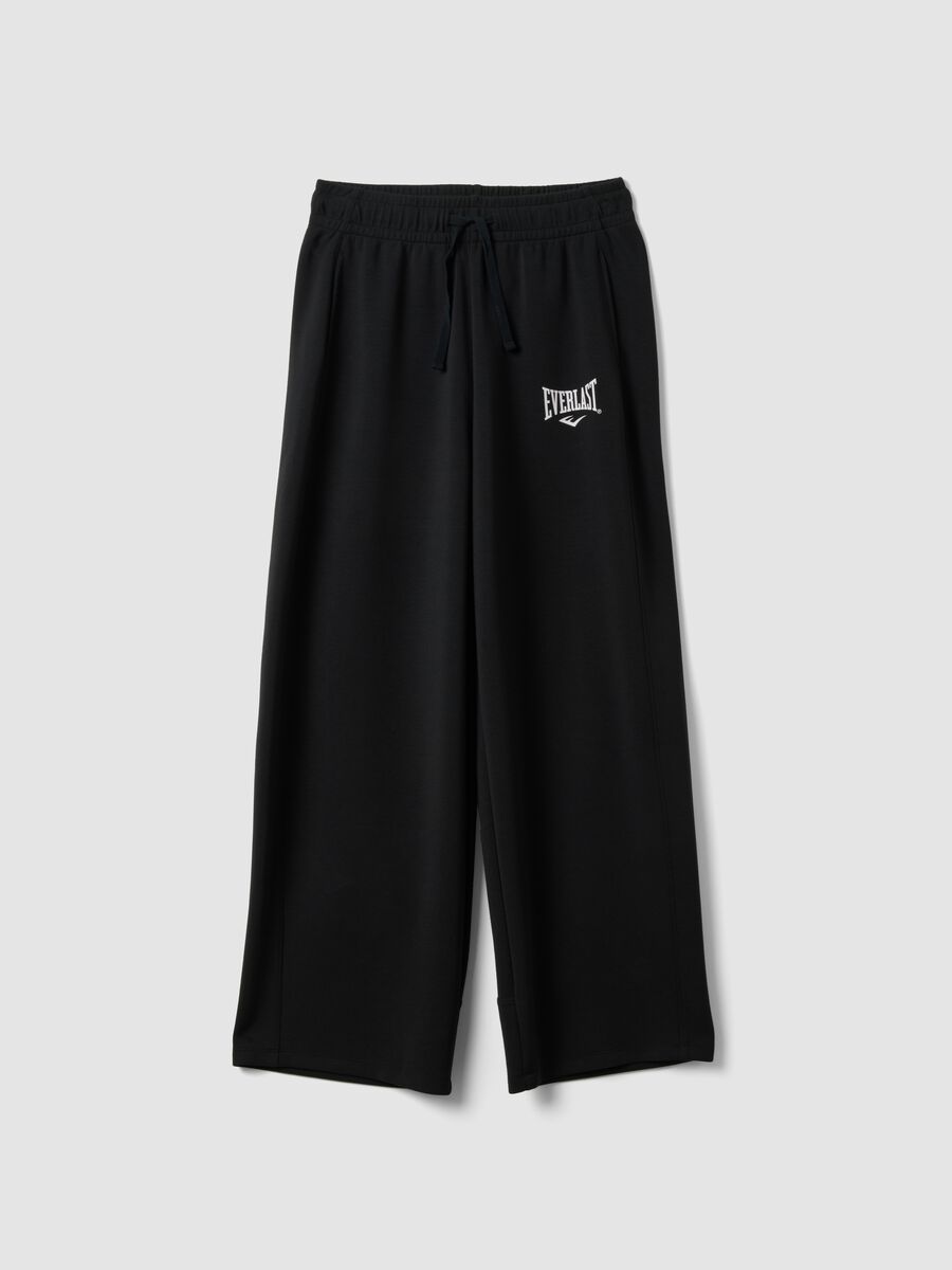 Black regular-fit stretch viscose jersey trousers_4