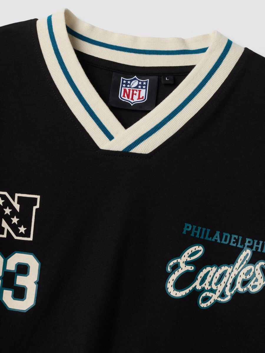 Black pure cotton Philadelphia Eagles relaxed-fit T-shirt_1