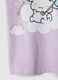 T-shirt in cotone elasticizzato viola da bambina regular fit con stampa_3