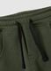 Regular fit green cotton blend kid's joggers_2