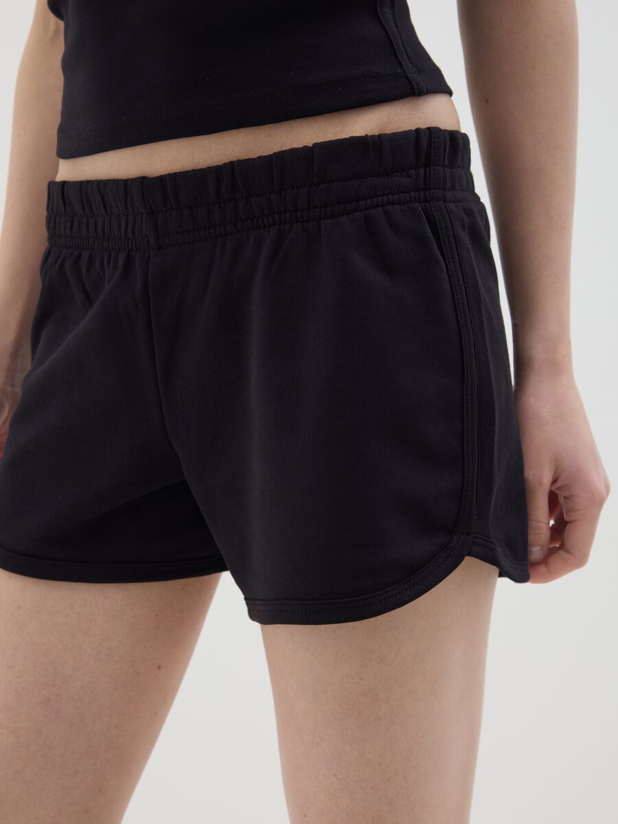 Women's black pure cotton top regular fit_2